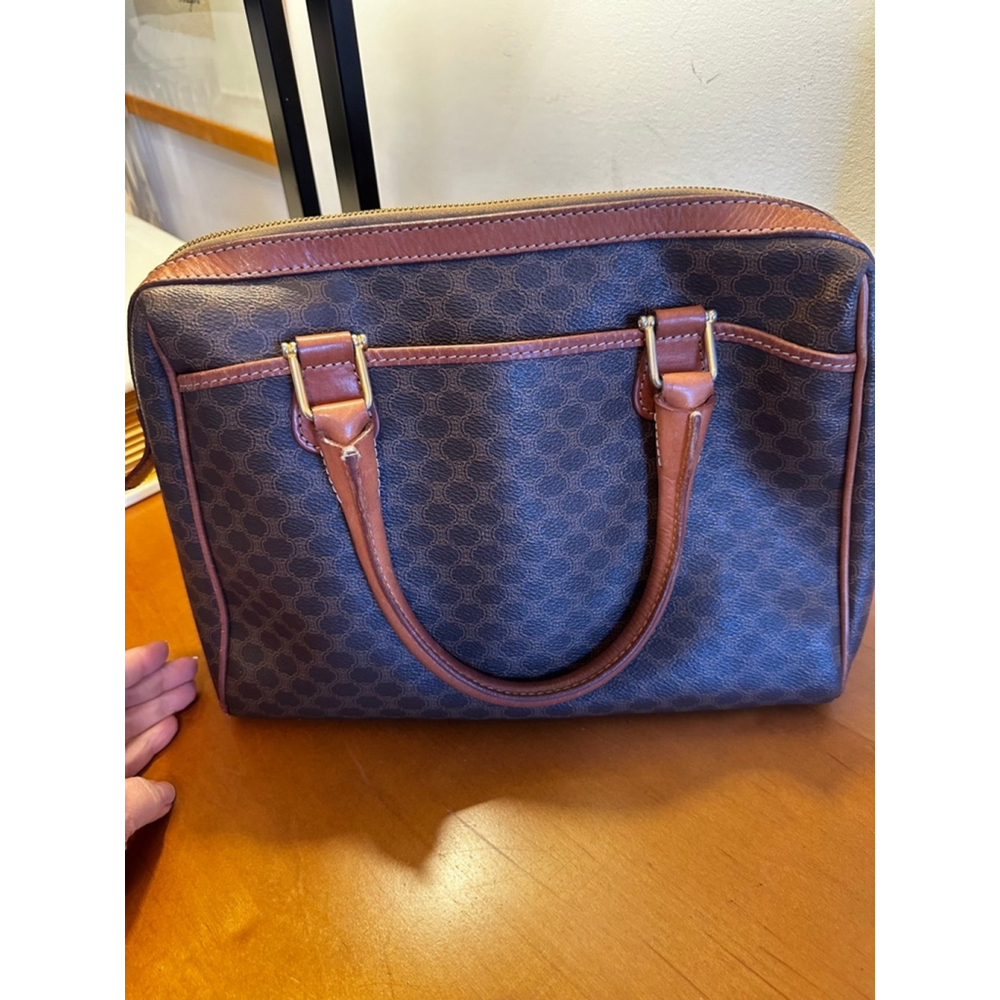 Celine Brown Macadam Boston Handbag - Picture 7 of 15